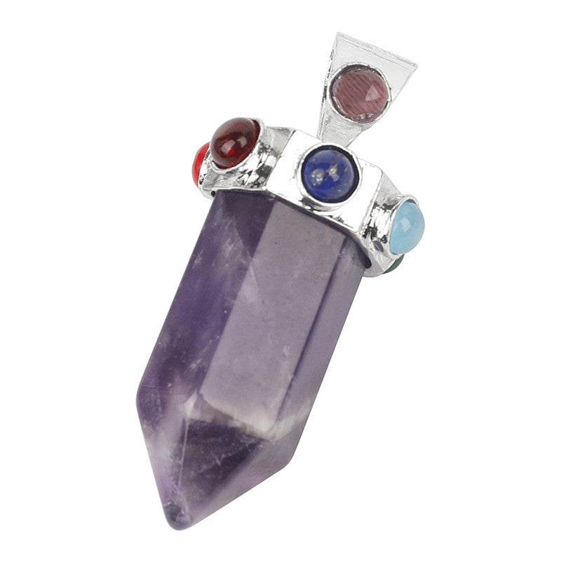 Chakra tower pendant/Crystal point collection/Crystal healing Free shipping over $200