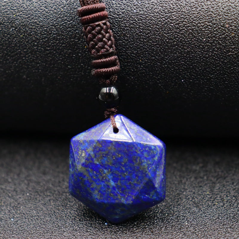 Nature stone pendant/six-pointed star necklace pendant/pendulum energy stone