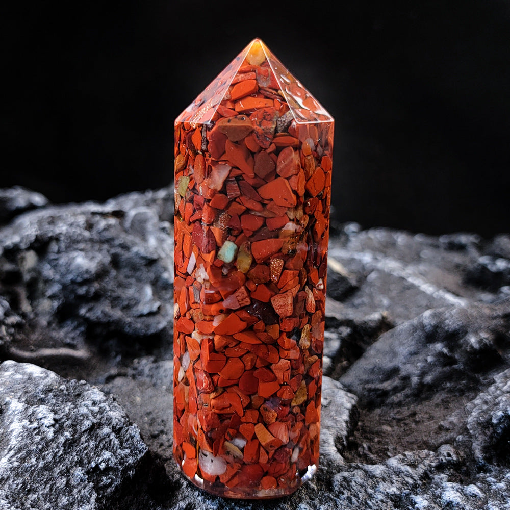 Resin gravel tower/Point/Crystal healing/Chakra point