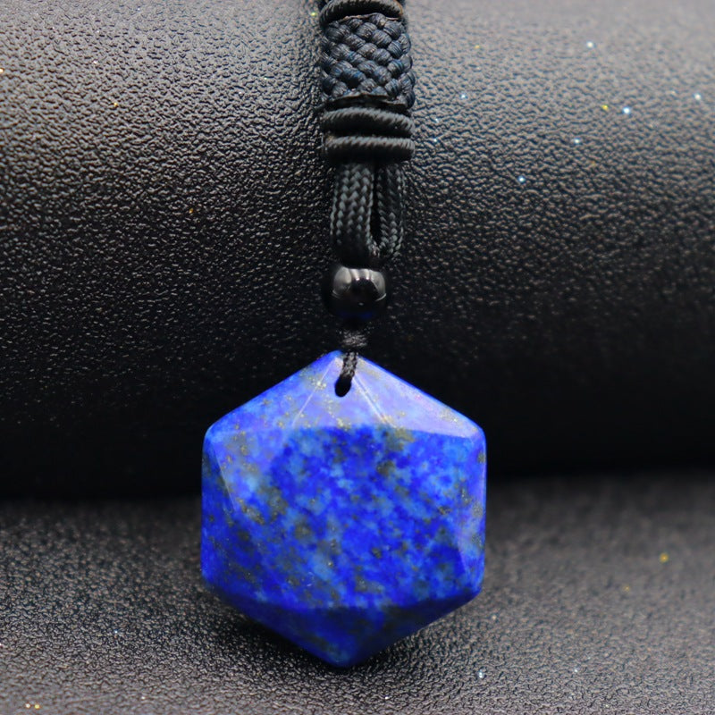 Nature stone pendant/six-pointed star necklace pendant/pendulum energy stone