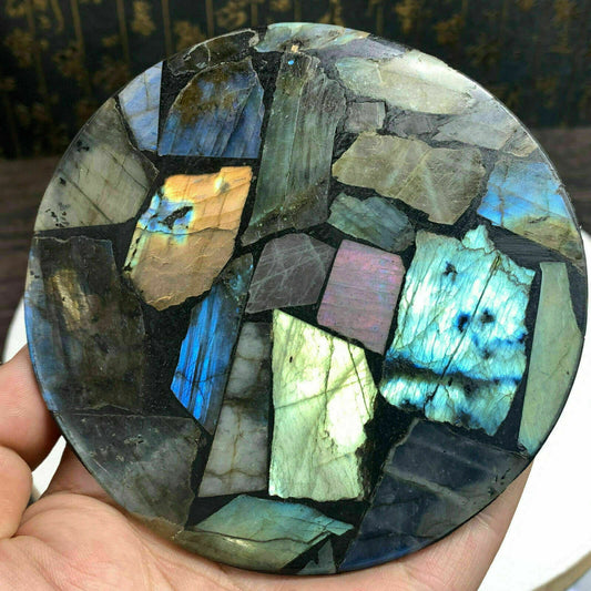 Natural Blue Flash Labradorite Slice