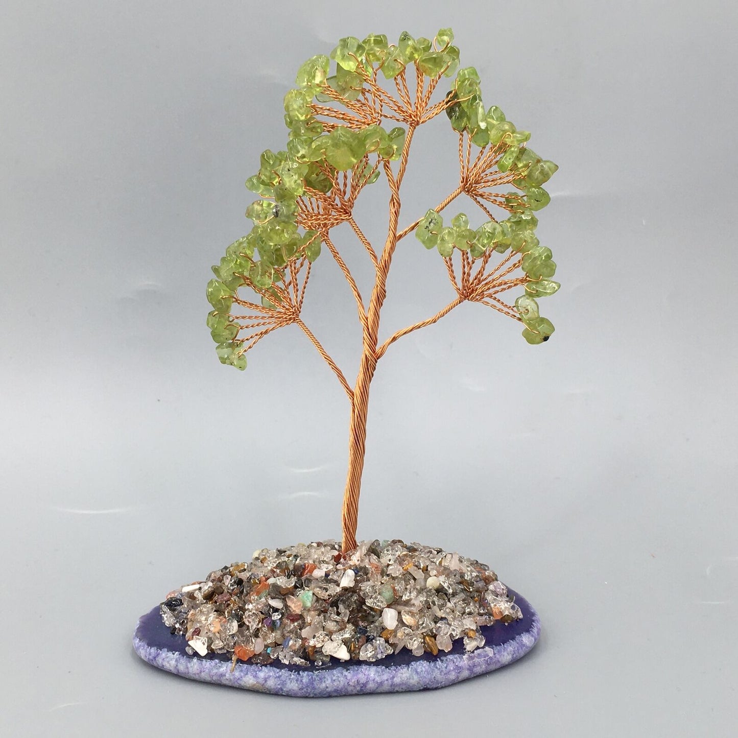 Natural Stone Gravel Tree/Agate slice tree