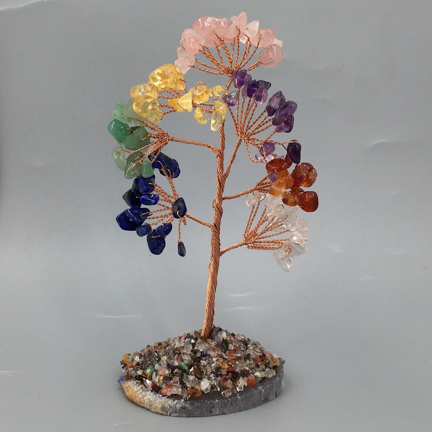 Natural Stone Gravel Tree/Agate slice tree