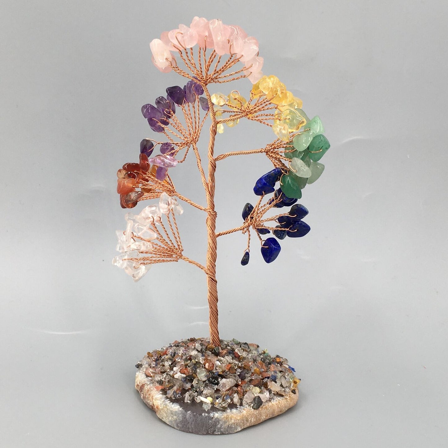 Natural Stone Gravel Tree/Agate slice tree