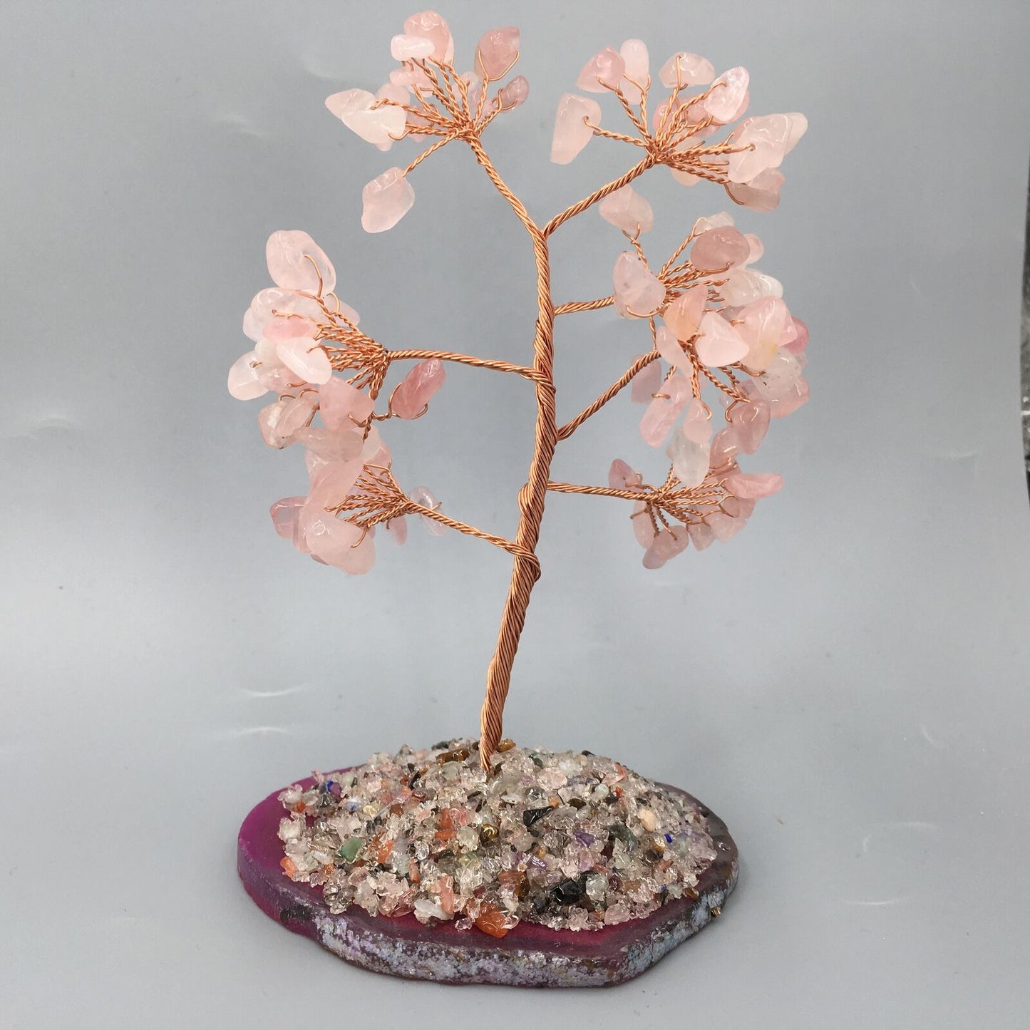 Natural Stone Gravel Tree/Agate slice tree