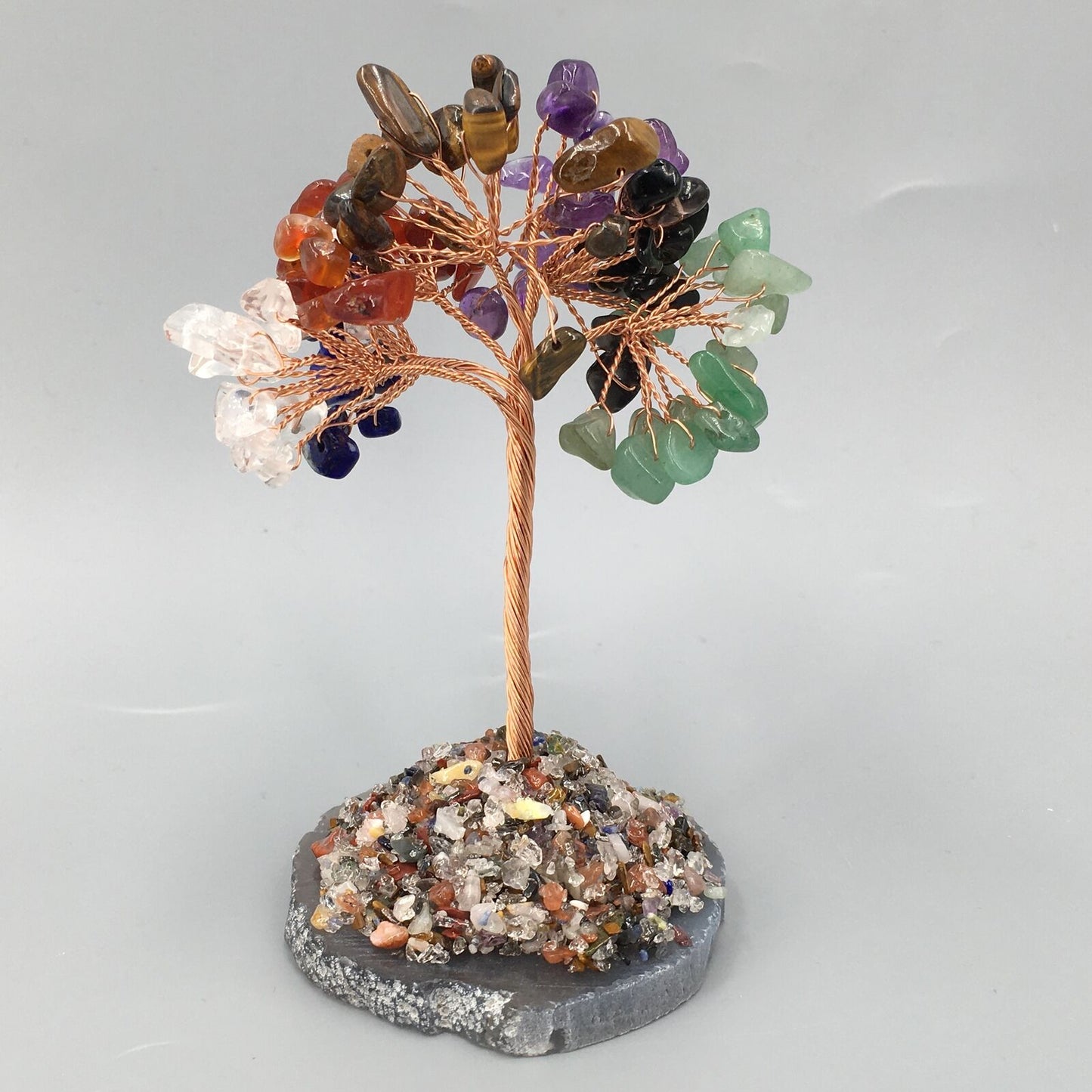 Natural Stone Gravel Tree/Agate slice tree